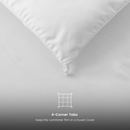 Down Alternative Comforter – 1 Piece Fluffy Duvet Insert with Box Stitch Design