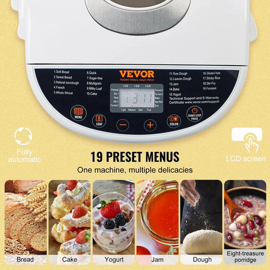 19-in-1 Automatic Bread Maker Machine