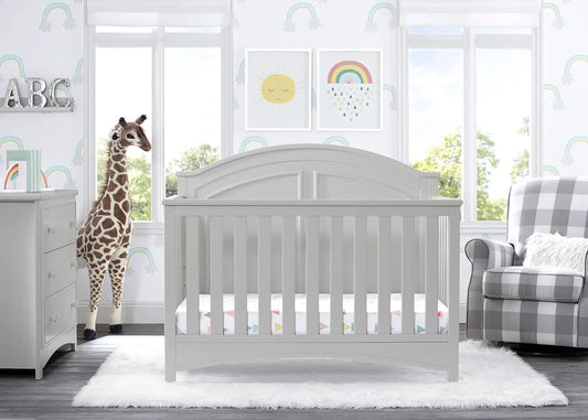 6-in-1 Convertible Crib with Adjustable Height for Baby Safety