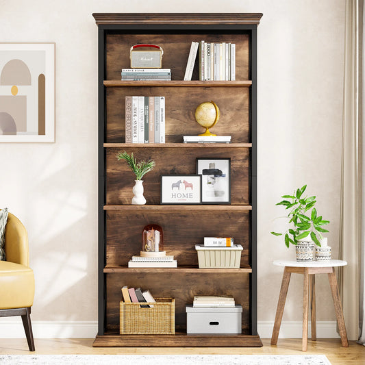 6-Tier 5 Shelf Display Storage Bookshelf