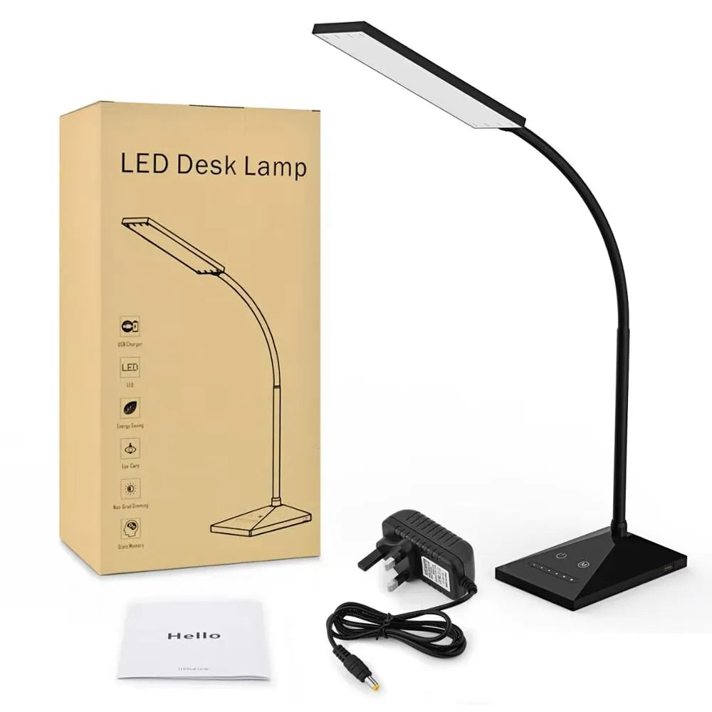 Flexible Touch Sensor LED Reading Dimmable Desk Lamp