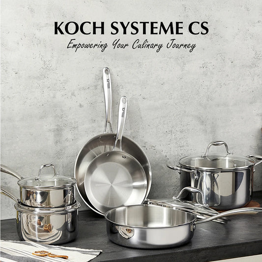 10-Piece Tri-Ply Stainless Steel Cookware Set are Oven Safe & Induction Ready