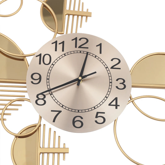 Creative Modern Metal Wall Clock, Gold