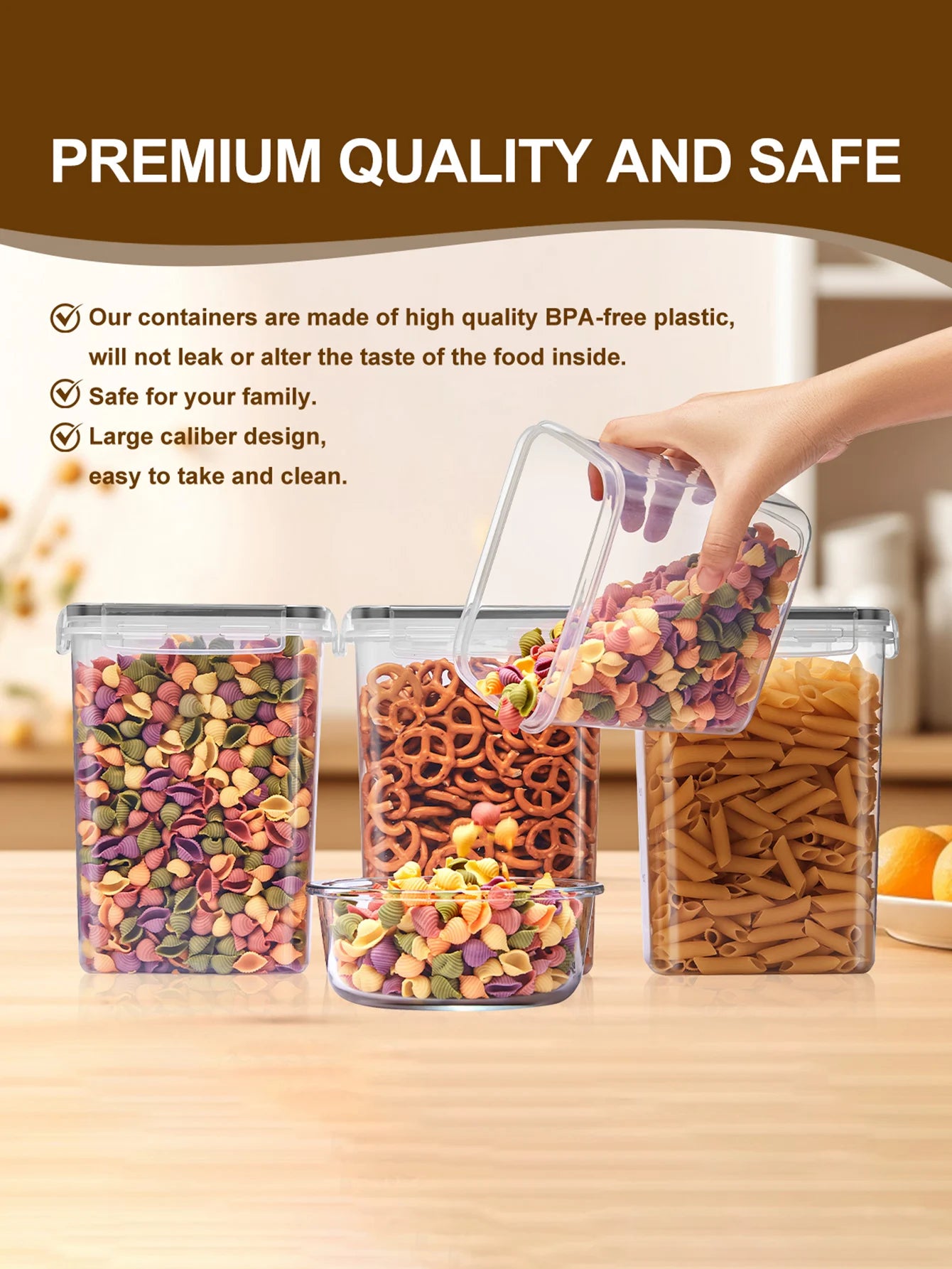 48pcs, Sealed Food Storage Containers with Lids for Dry Foods