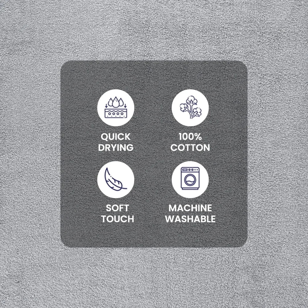 10 Piece Cotton Towel Set, Soft Absorbent & Quick Dry