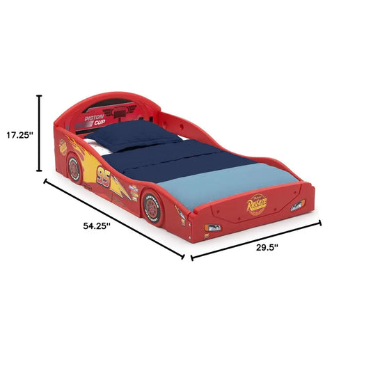 Pixar Cars Lightning McQueen Plastic Sleep and Play Toddler Bed