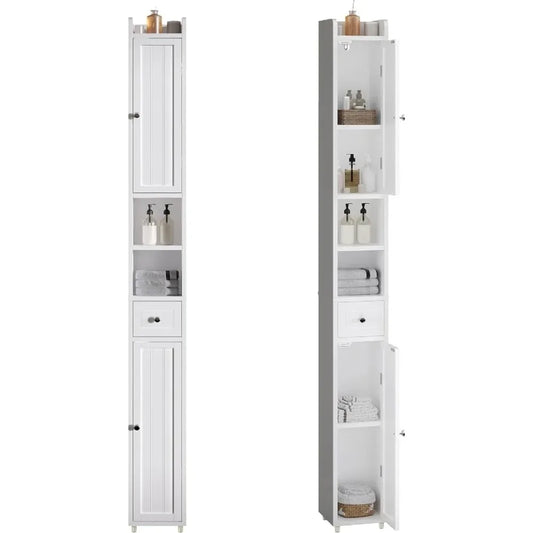 Narrow Bathroom Storage Cabinet with Adjustable Shelves
