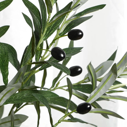 6FT Artificial Olive Tree with Lifelike Trunk and Fruits