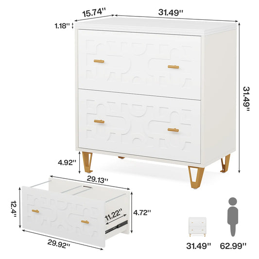 2-Drawer Lateral File Cabinet for Legal/Letter/A4 Size Files