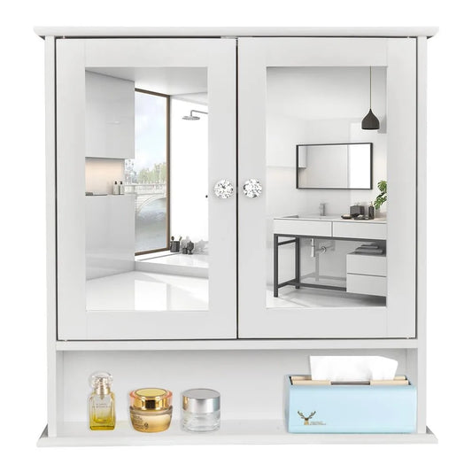 Bathroom Medicine Cabinet with 2 Door Mirror