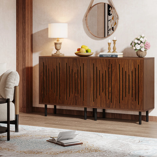 59" Farmhouse Buffet Sideboard Cabinet with Doors
