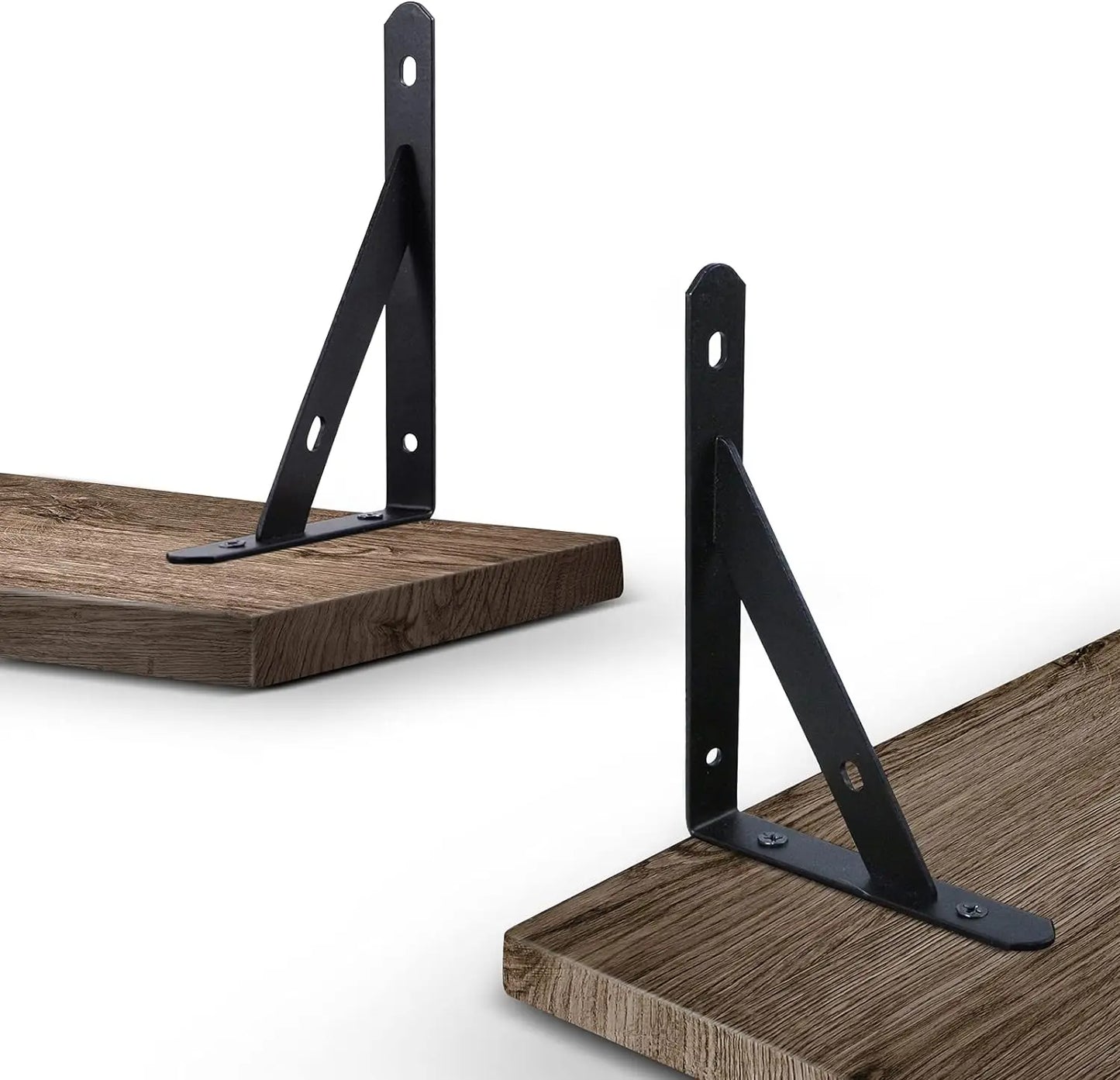 Decorative Corner Floating Storage Shelves, Rustic Wood