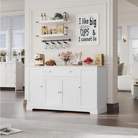Modern Wood Sideboard/Buffet Cabinet with Drawer & Doors