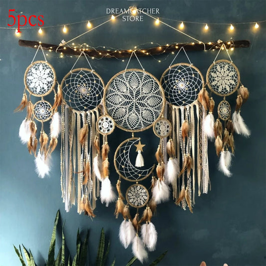 5-Piece Large Handcrafted Moon Dream Chaser