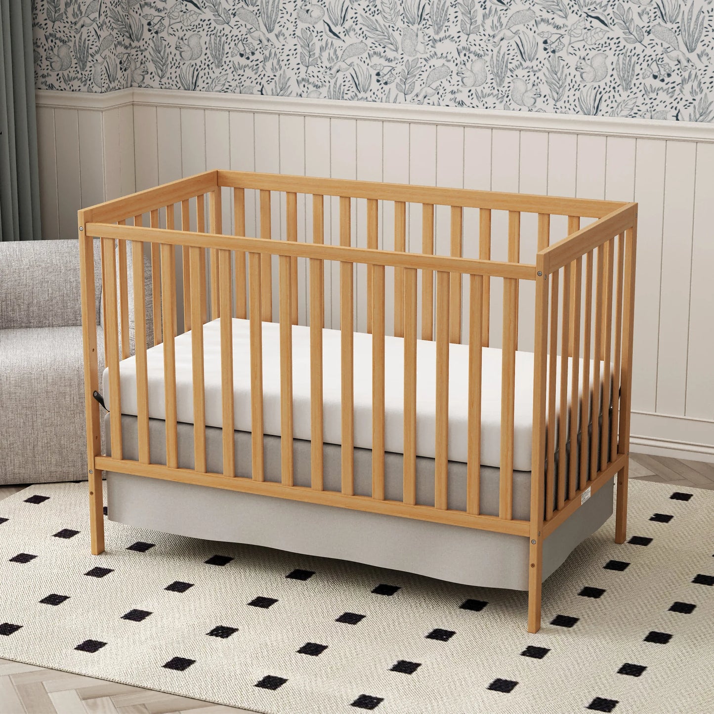 Nursery Crib Converts to Toddler Bed Daybed and Full Size Bed