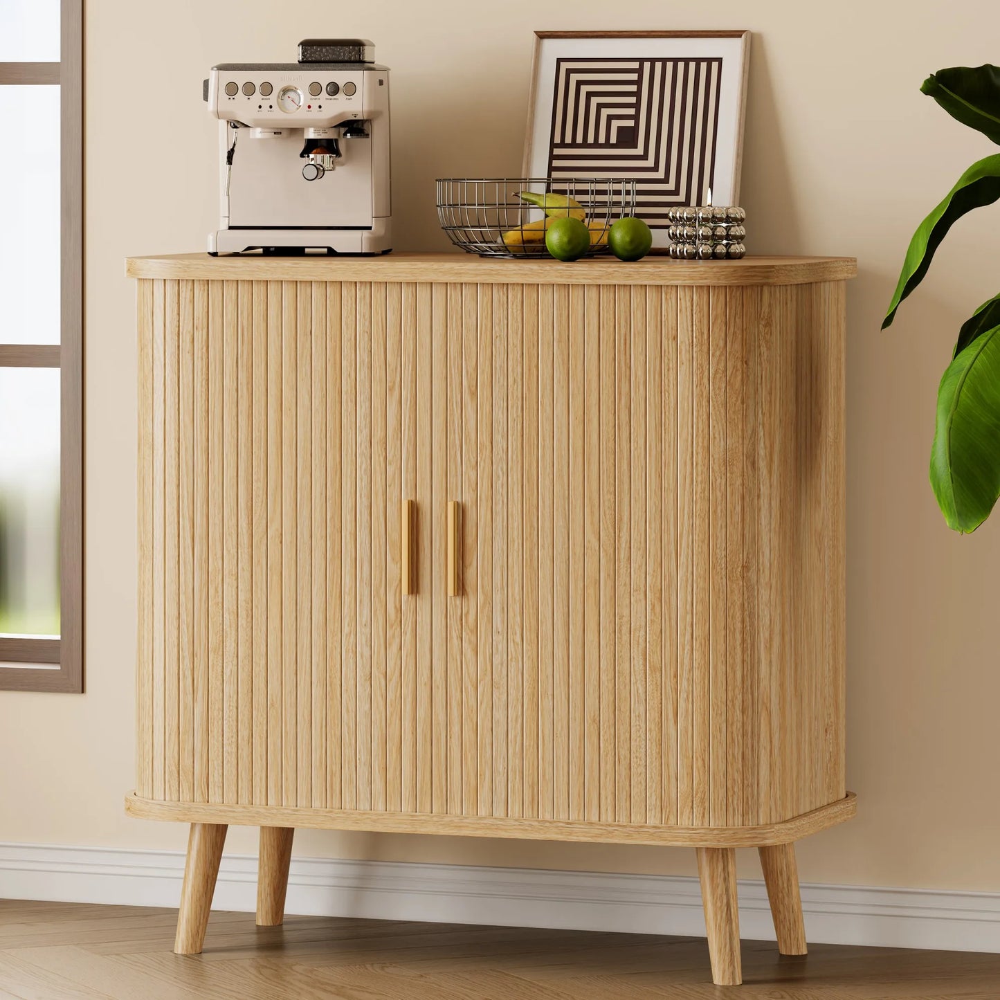 Modern Accent Coffee Bar Console Table for Kitchen, Entryway