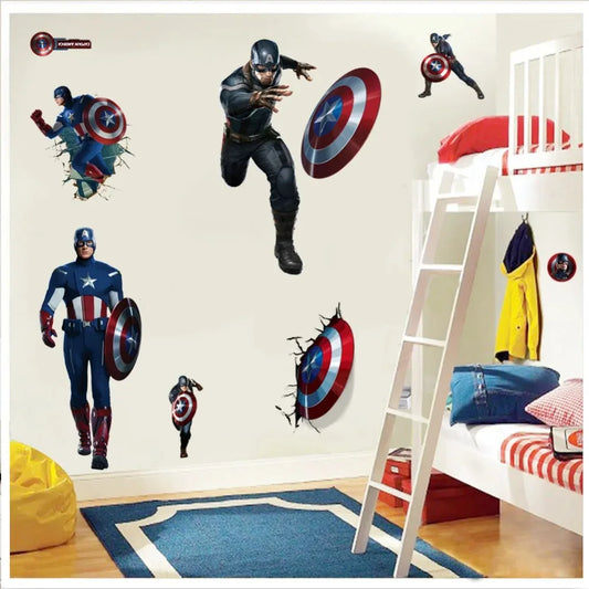 Spiderman Wall Stickers for Kids Bedroom Decor