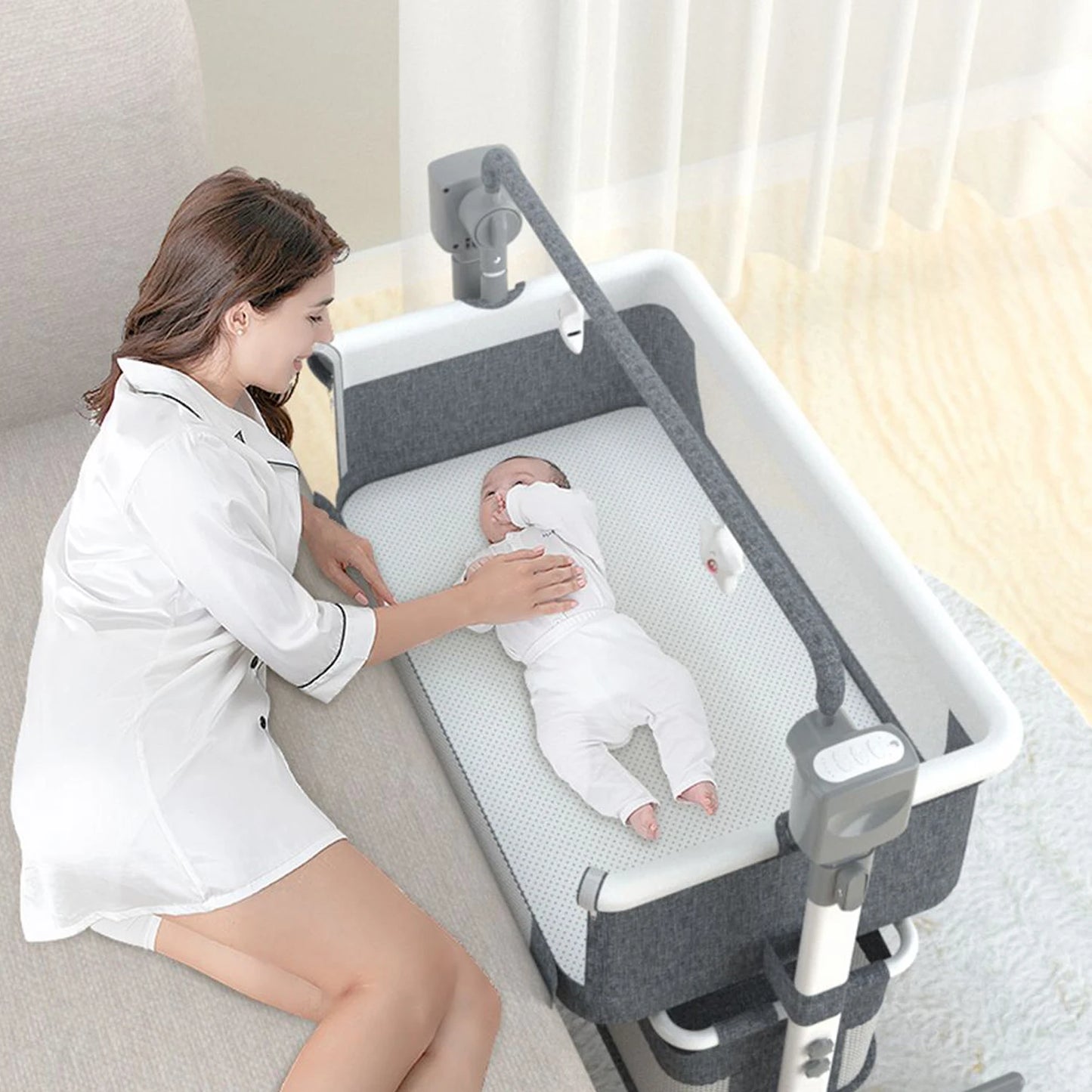 Portable Newborn Cradle Bedside Sleeper for Infant 0-6 Months