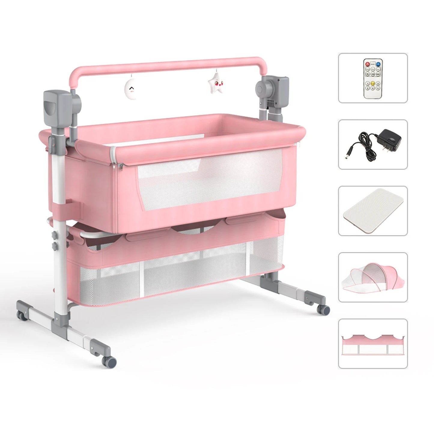 Portable Newborn Cradle Bedside Sleeper for Infant 0-6 Months
