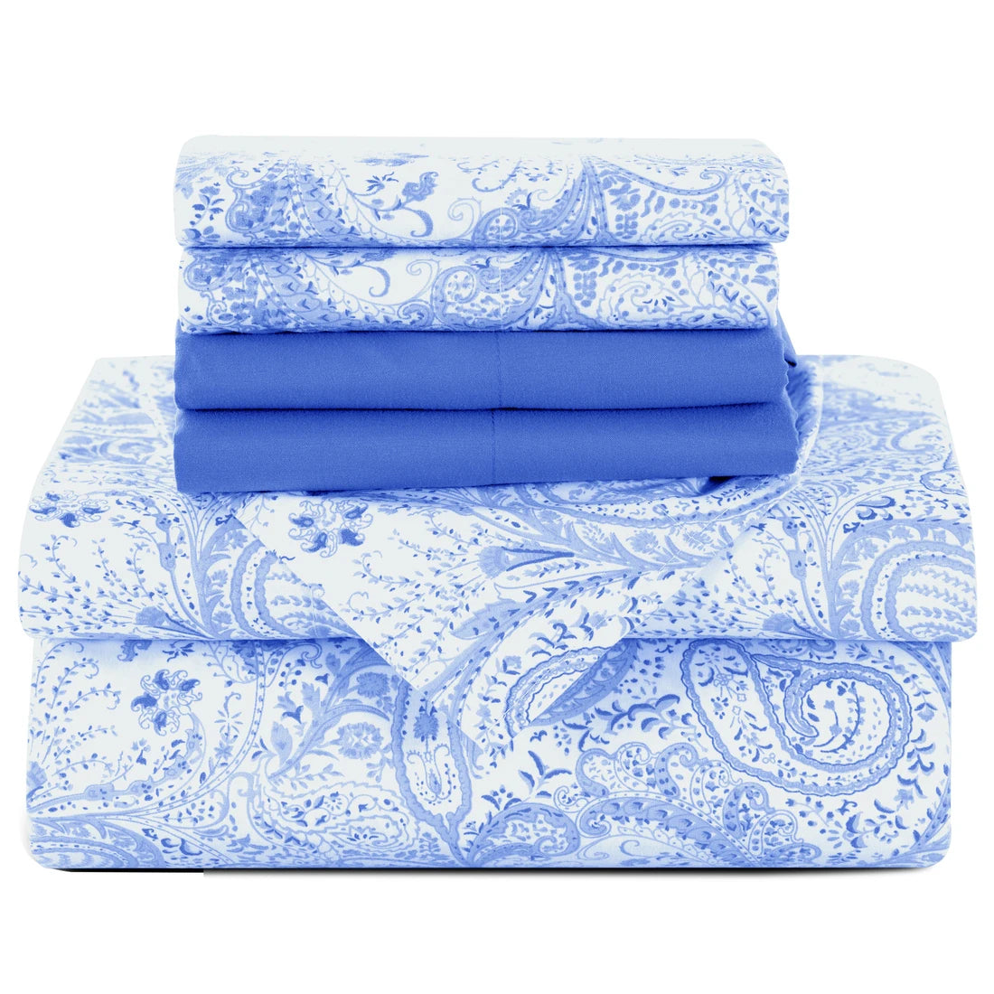 6Pc Paisley Sheet Set – Soft Microfiber, Wrinkle-Free, Luxurious Printed Bed Sheets