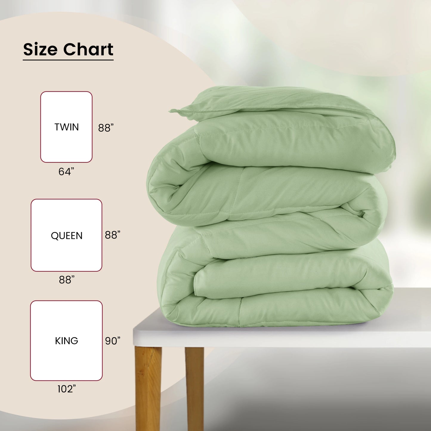 Down Alternative Comforter – 1 Piece Fluffy Duvet Insert with Box Stitch Design