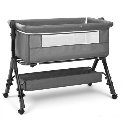 Portable Baby Bassinet, Foldable & Height Adjustable
