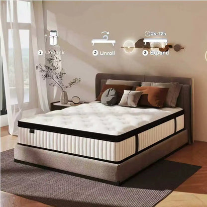 10/12 inch Thick High Density, Medium Firmness Mattress