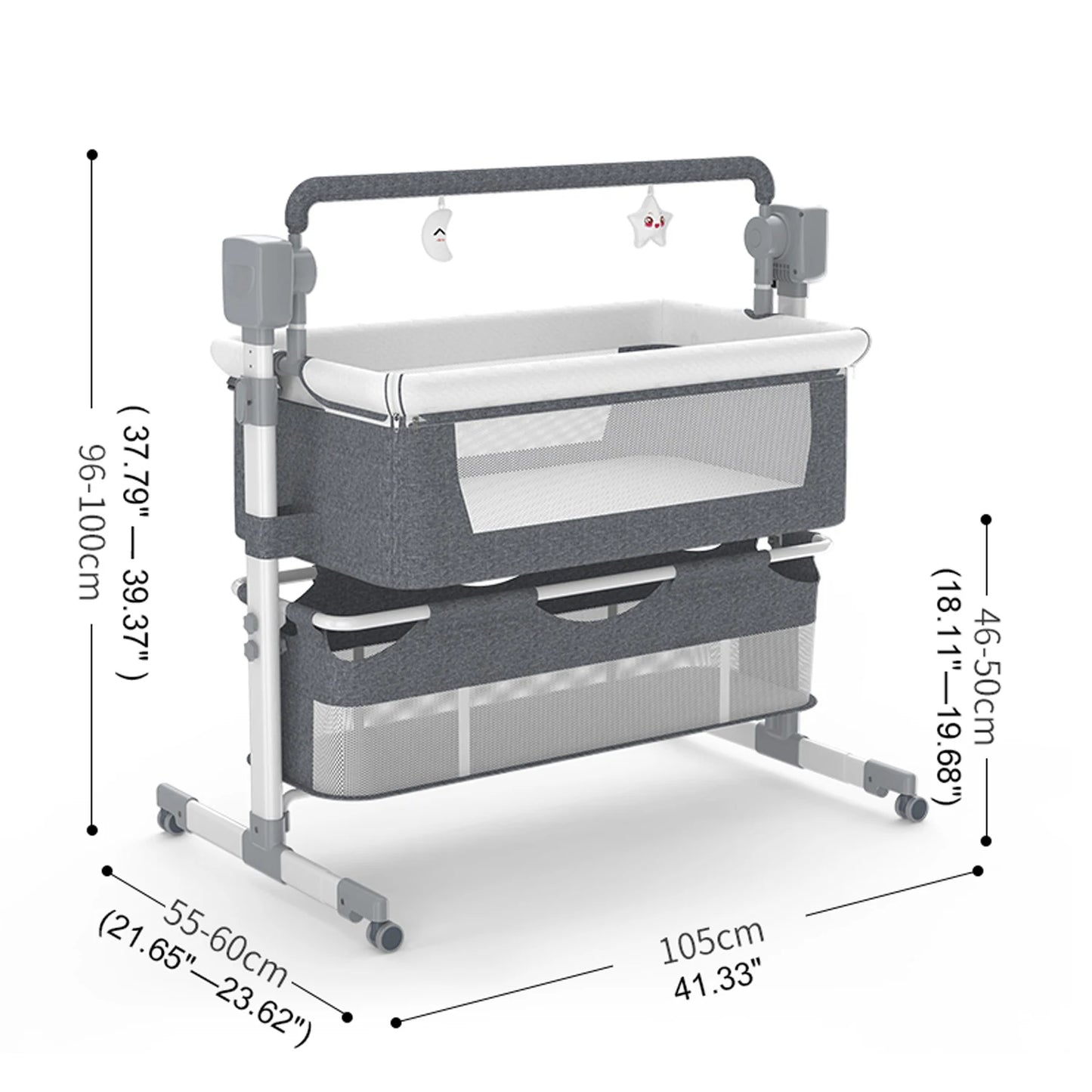 Portable Newborn Cradle Bedside Sleeper for Infant 0-6 Months