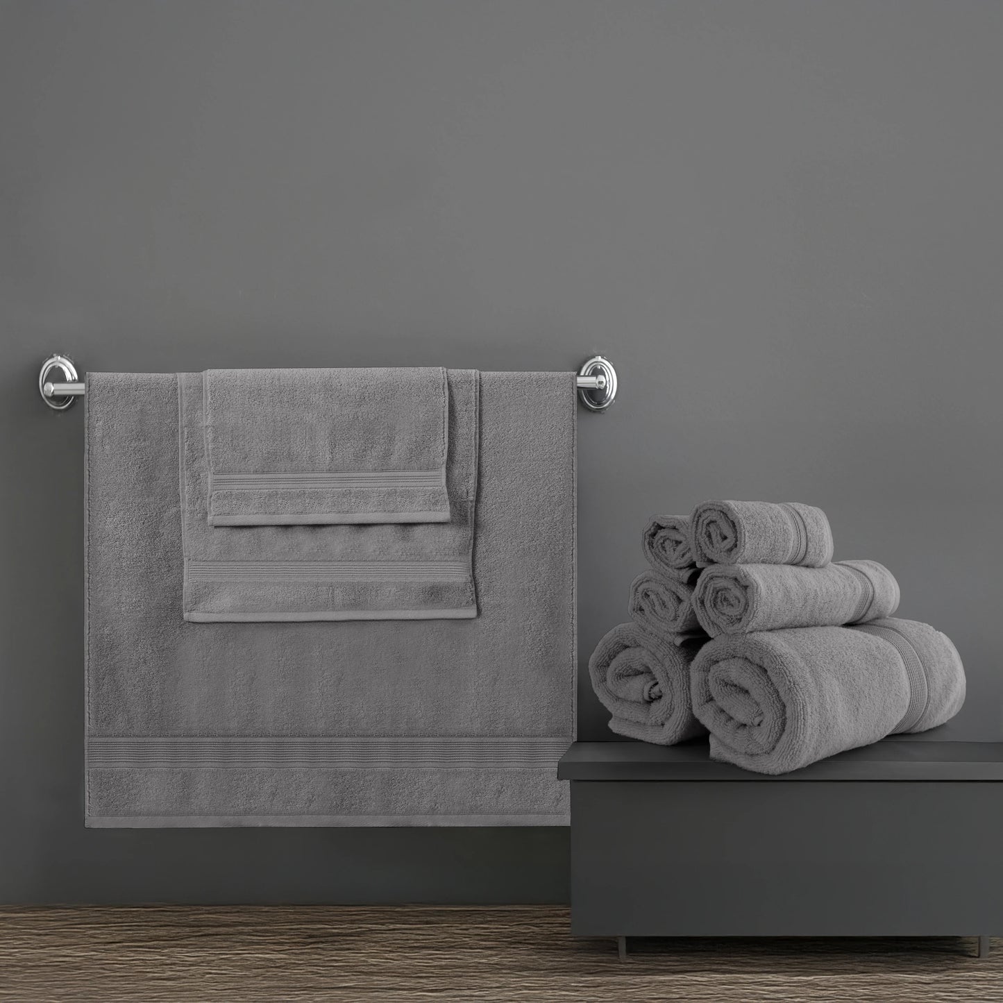 6-Piece Bath Towel Set – 100% Cotton, Ultra-Soft & Absorbent