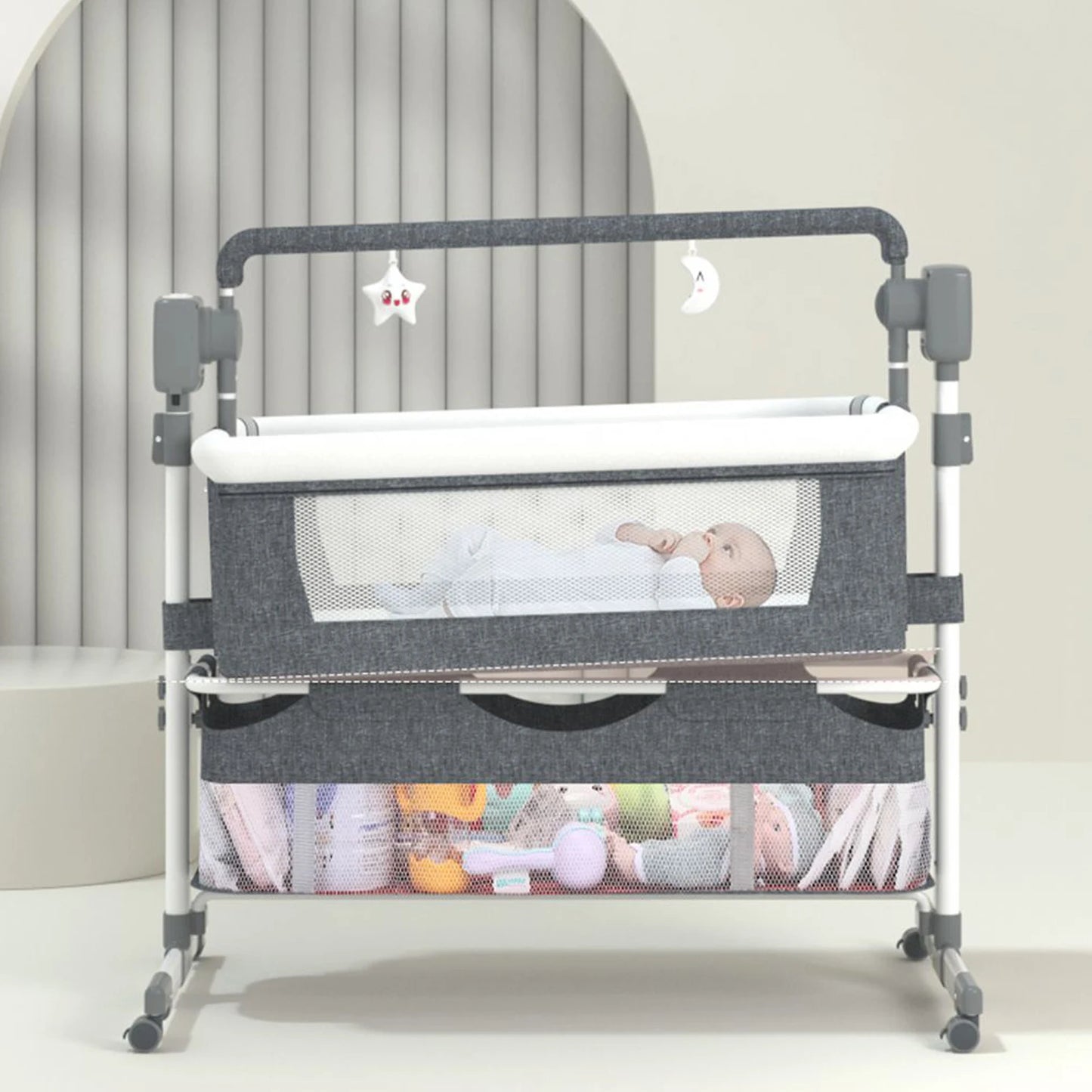 Portable Newborn Cradle Bedside Sleeper for Infant 0-6 Months