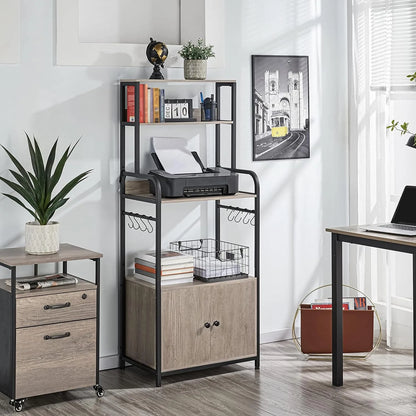 Kitchen Baker's Rack with Storage Shelves & Cabinet