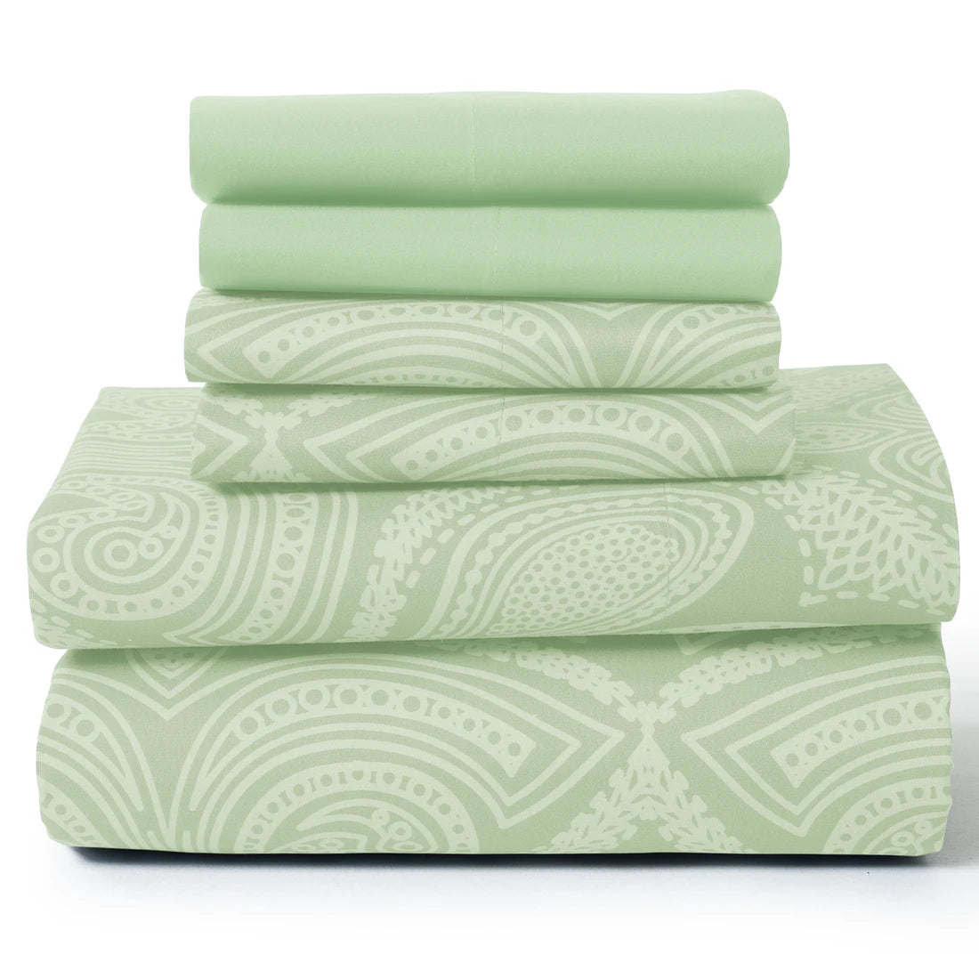6Pc Paisley Sheet Set – Soft Microfiber, Wrinkle-Free, Luxurious Printed Bed Sheets