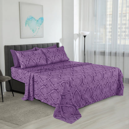 6Pc Paisley Sheet Set – Soft Microfiber, Wrinkle-Free, Luxurious Printed Bed Sheets