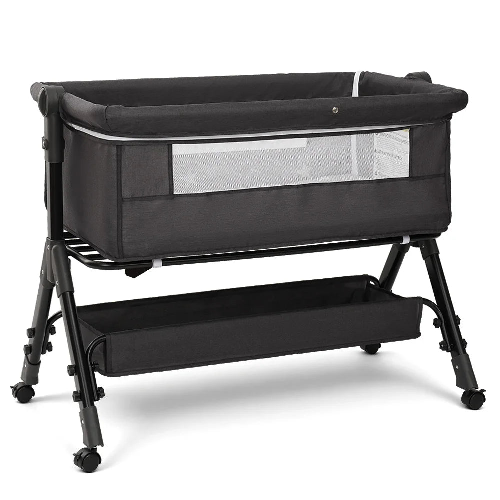 Portable Baby Bassinet, Foldable & Height Adjustable