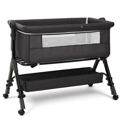 Portable Baby Bassinet, Foldable & Height Adjustable