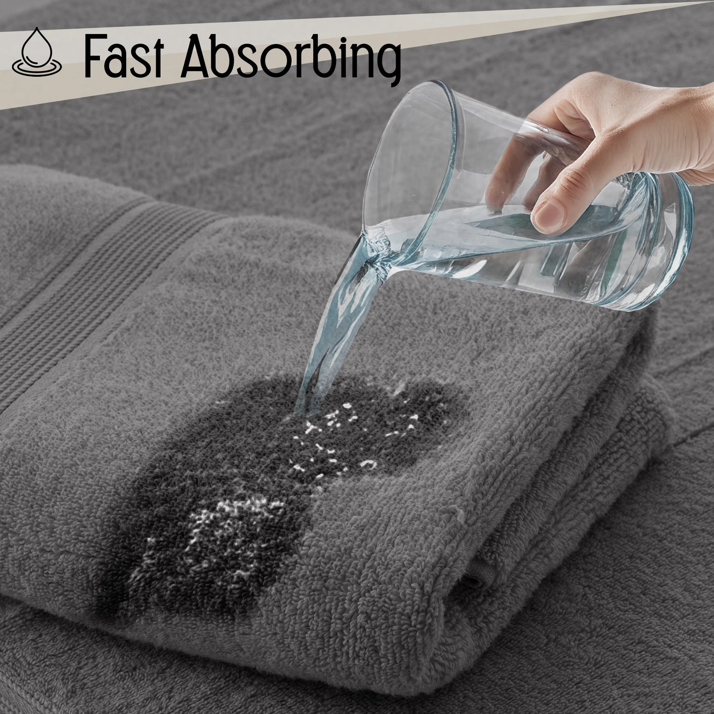 6-Piece Bath Towel Set – 100% Cotton, Ultra-Soft & Absorbent