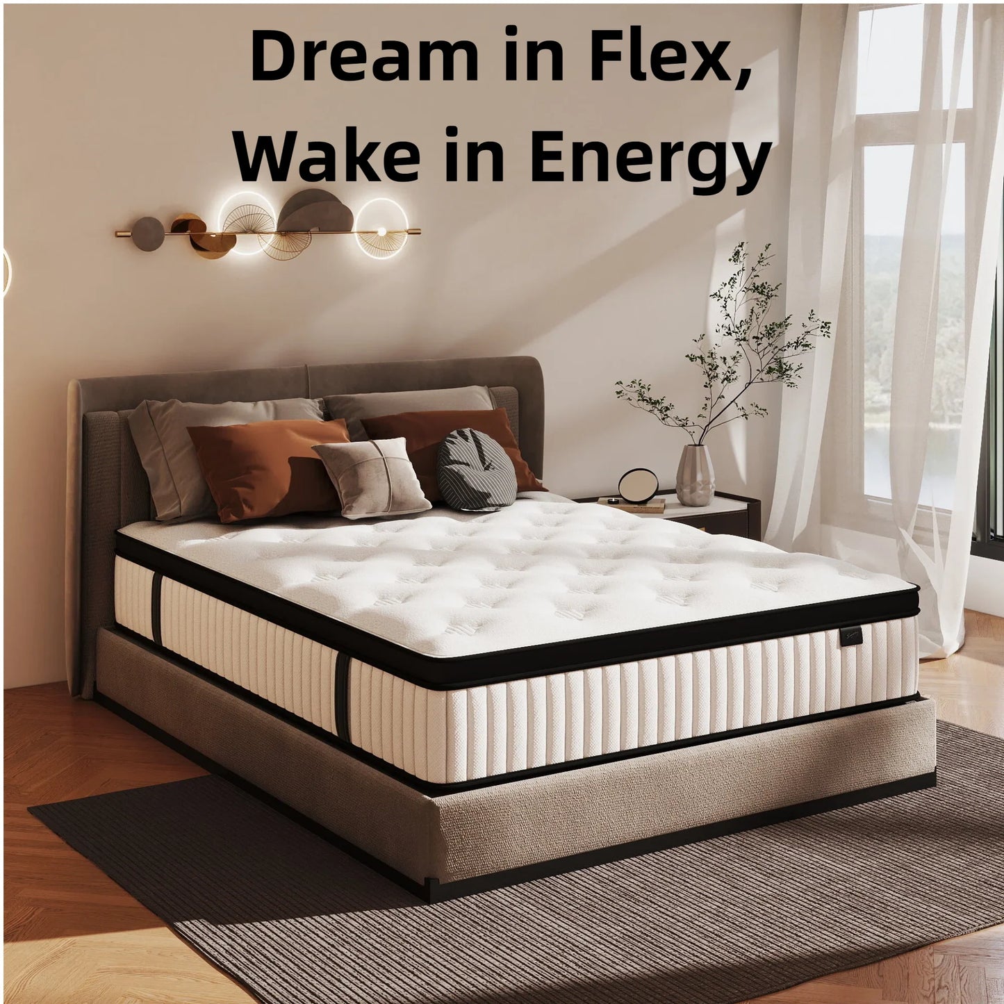 10/12 inch Thick High Density, Medium Firmness Mattress