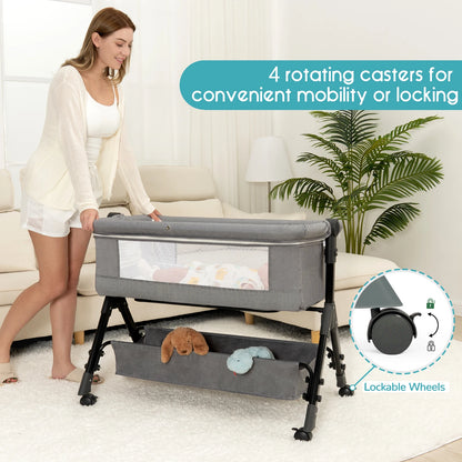3 in 1 Baby Bassinet Bedside Sleeper, Foldable & Portable