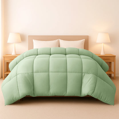 Down Alternative Comforter – 1 Piece Fluffy Duvet Insert with Box Stitch Design