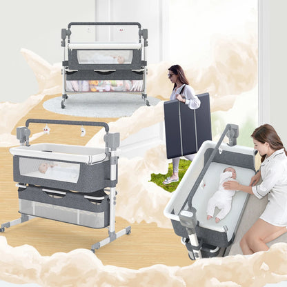 Portable Newborn Cradle Bedside Sleeper for Infant 0-6 Months