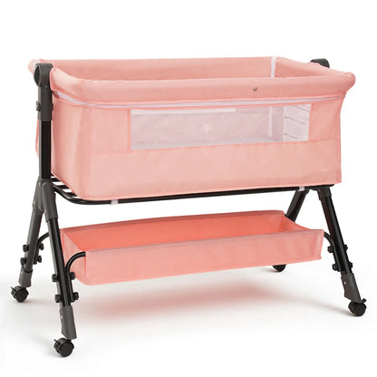 Portable Baby Bassinet, Foldable & Height Adjustable