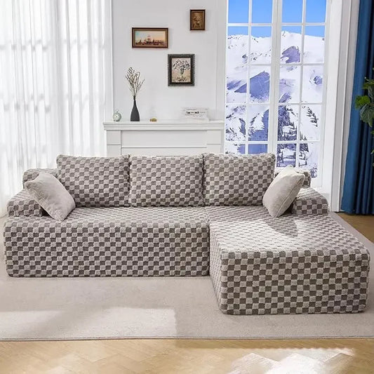 Oversize L-shape Memory Foam Sectional Sofa