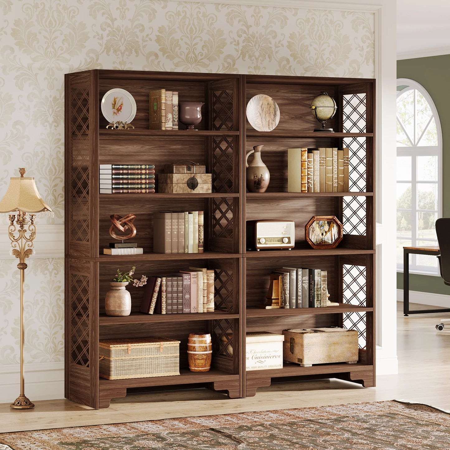 6-Tier 5 Shelf Display Storage Bookshelf