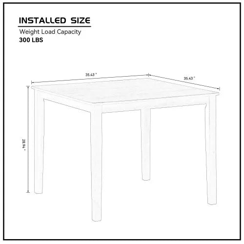 5-Piece Wood Dining Set with Cushioned Chairs