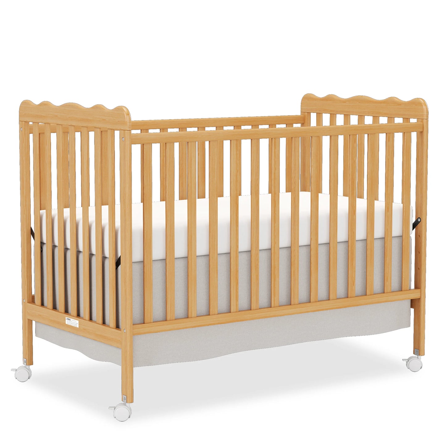 4-in-1 Convertible Wooden Baby Crib w/ 3 Adjustable Heights