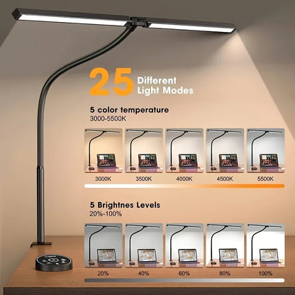 Architectural Desk Lamp with Fixture & 5-Color Stepless Dimmer