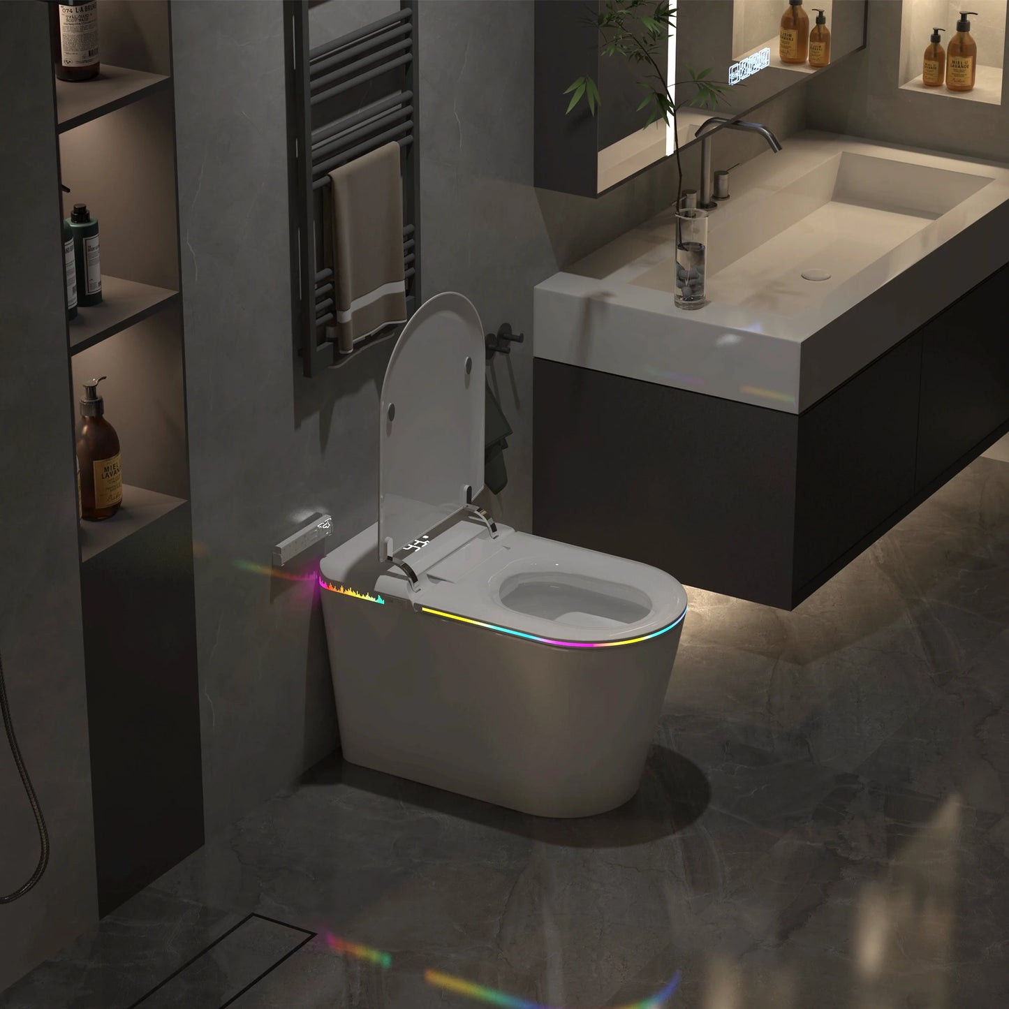 Smart Bidet Toilet Seat with Heated Seat & Warm Air Dryer