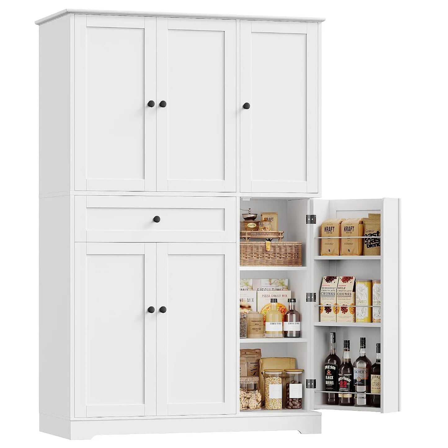 68" Tall Kitchen Pantry Storage Cabinet