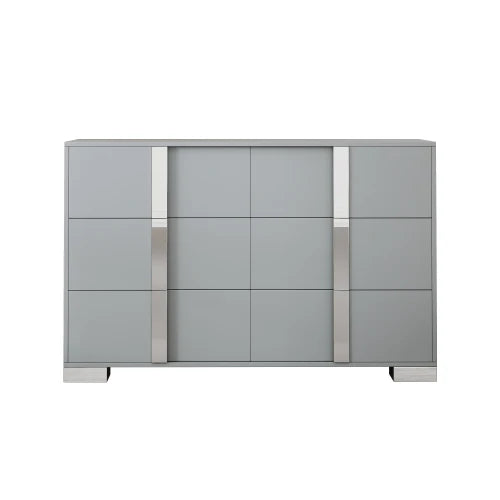 4 Pc Queen Bedroom Set w/ Upholstered Bed, Dresser & 2 Nightstands