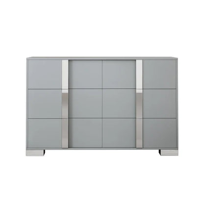 4 Pc Queen Bedroom Set w/ Upholstered Bed, Dresser & 2 Nightstands